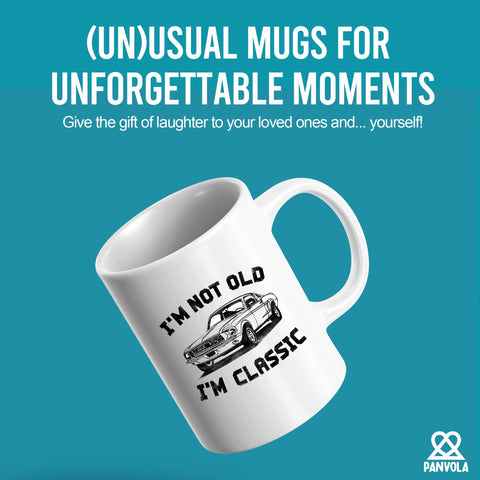 Panvola premium ceramic mug with vibrant color that lasts for years.