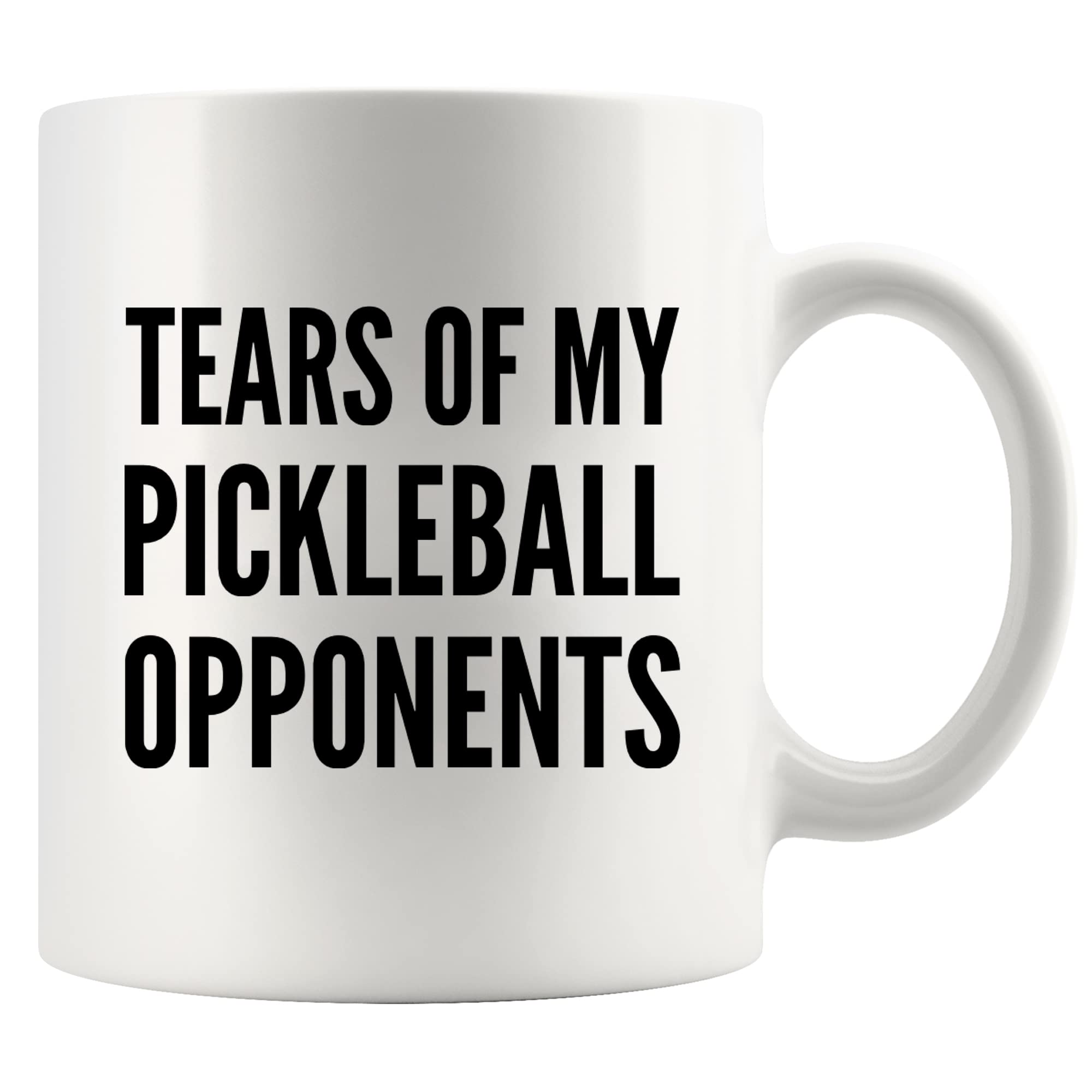 Panvola Tears of My Pickleball Opponents mug front view for game-day coffee