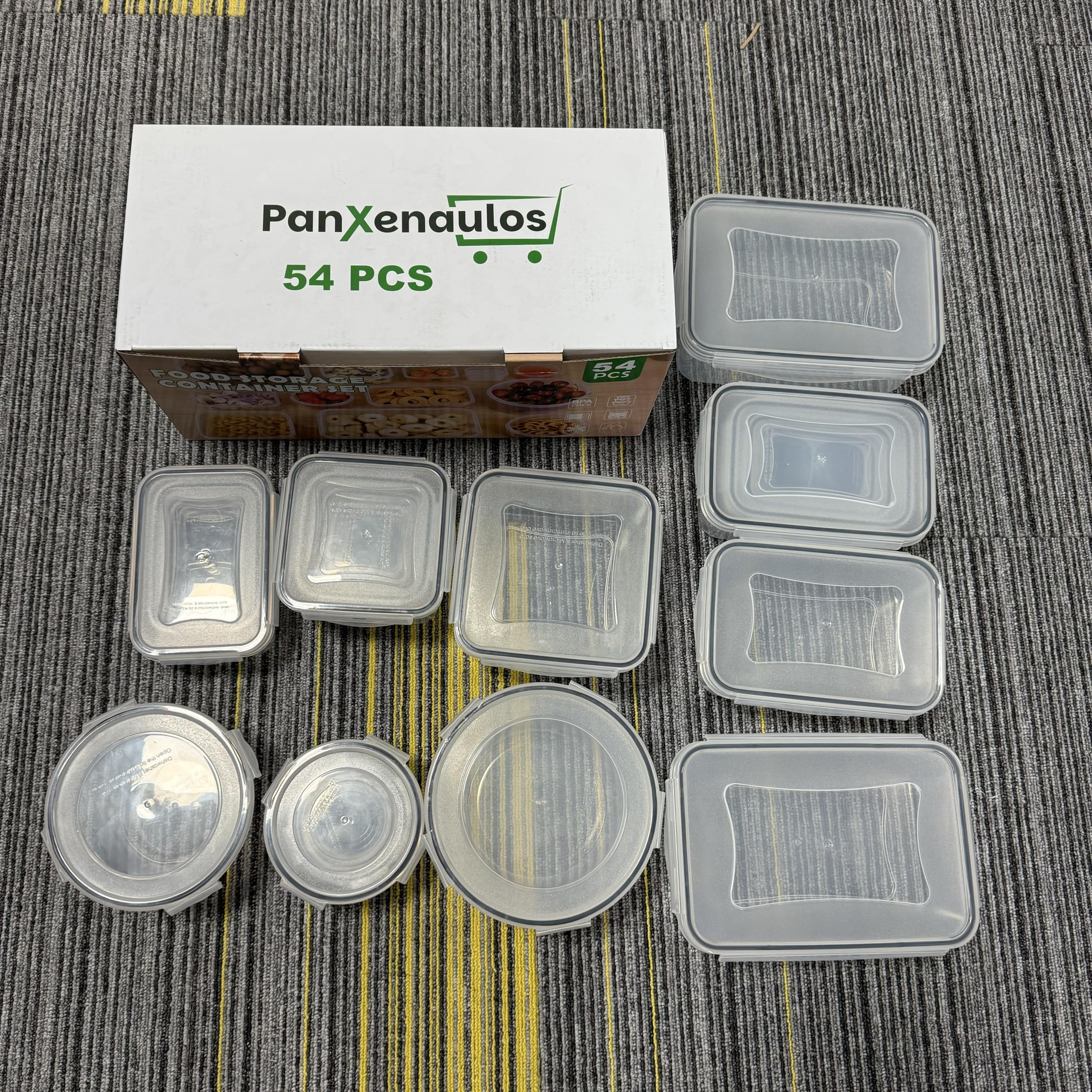 Panxenaulos stackable clear-base design saves kitchen space