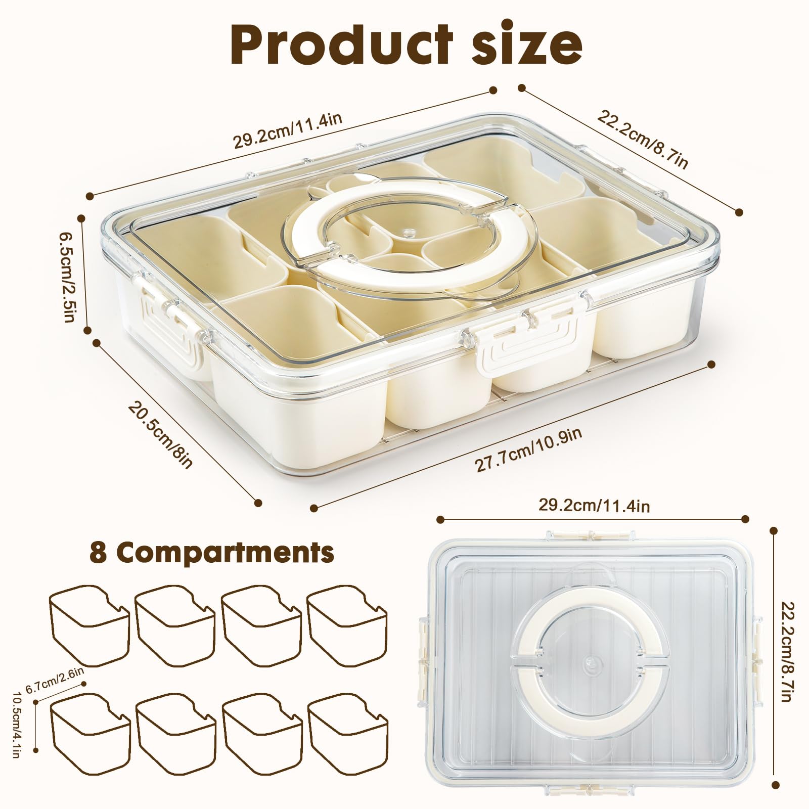 PANYEE Snack Box compartments keep fruits and nuts neatly separated during travel.