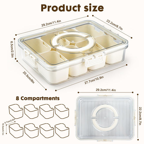 PANYEE Snack Box compartments keep fruits and nuts neatly separated during travel.