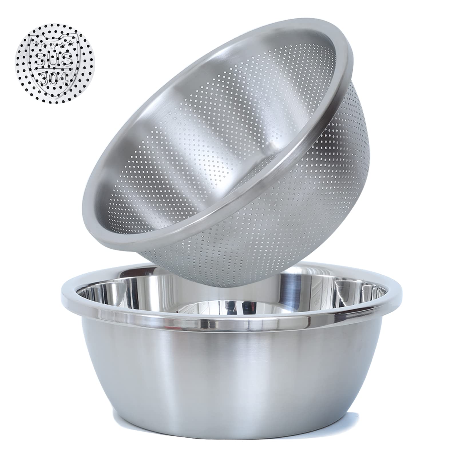 Paoli microporous colander with 2mm holes for efficient drainage.