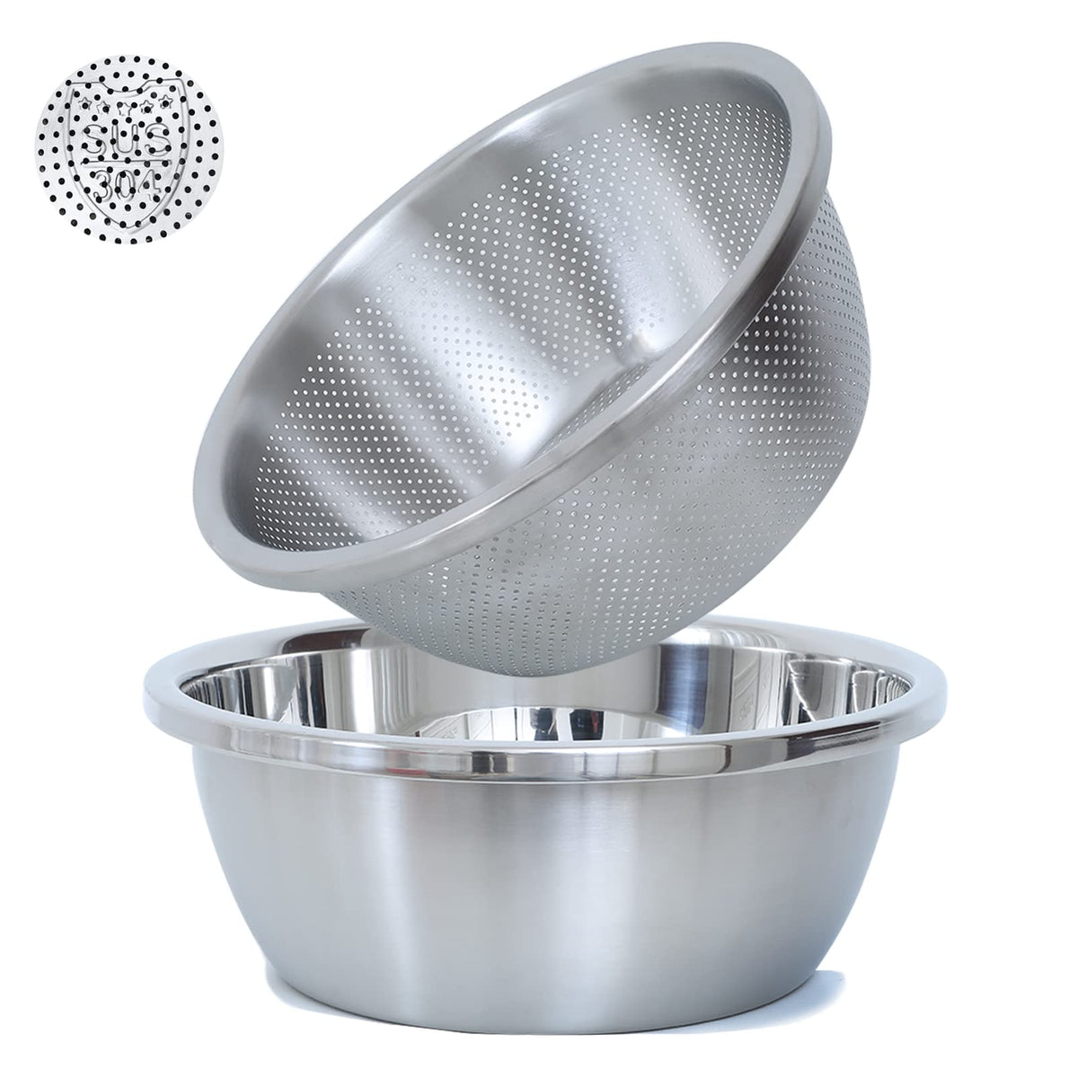 Paoli microporous colander with 2mm holes for efficient drainage.