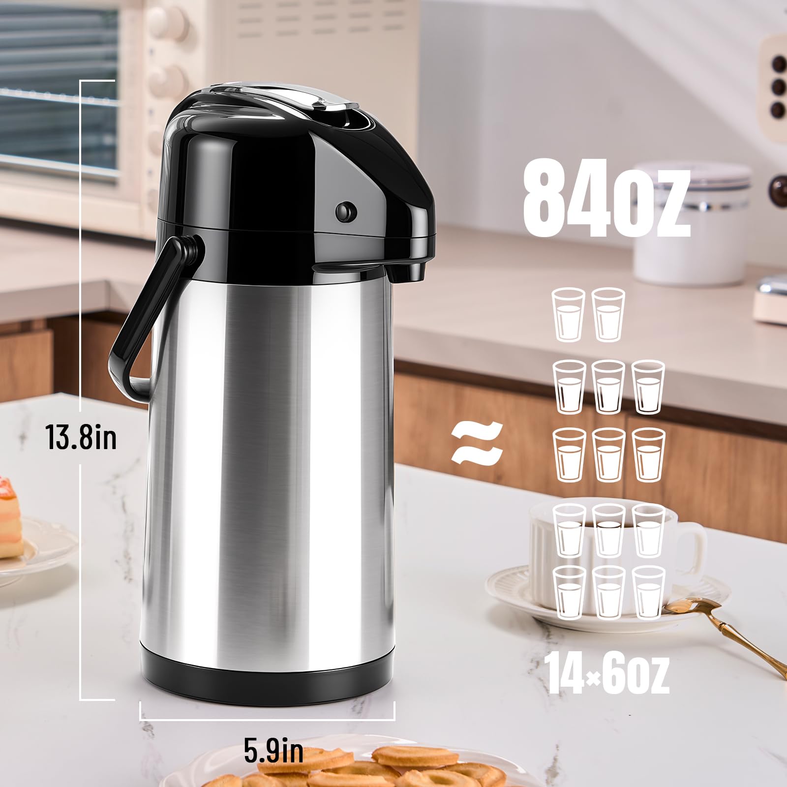 PARACITY coffee carafe lever with lock ensures safe, effortless pours.