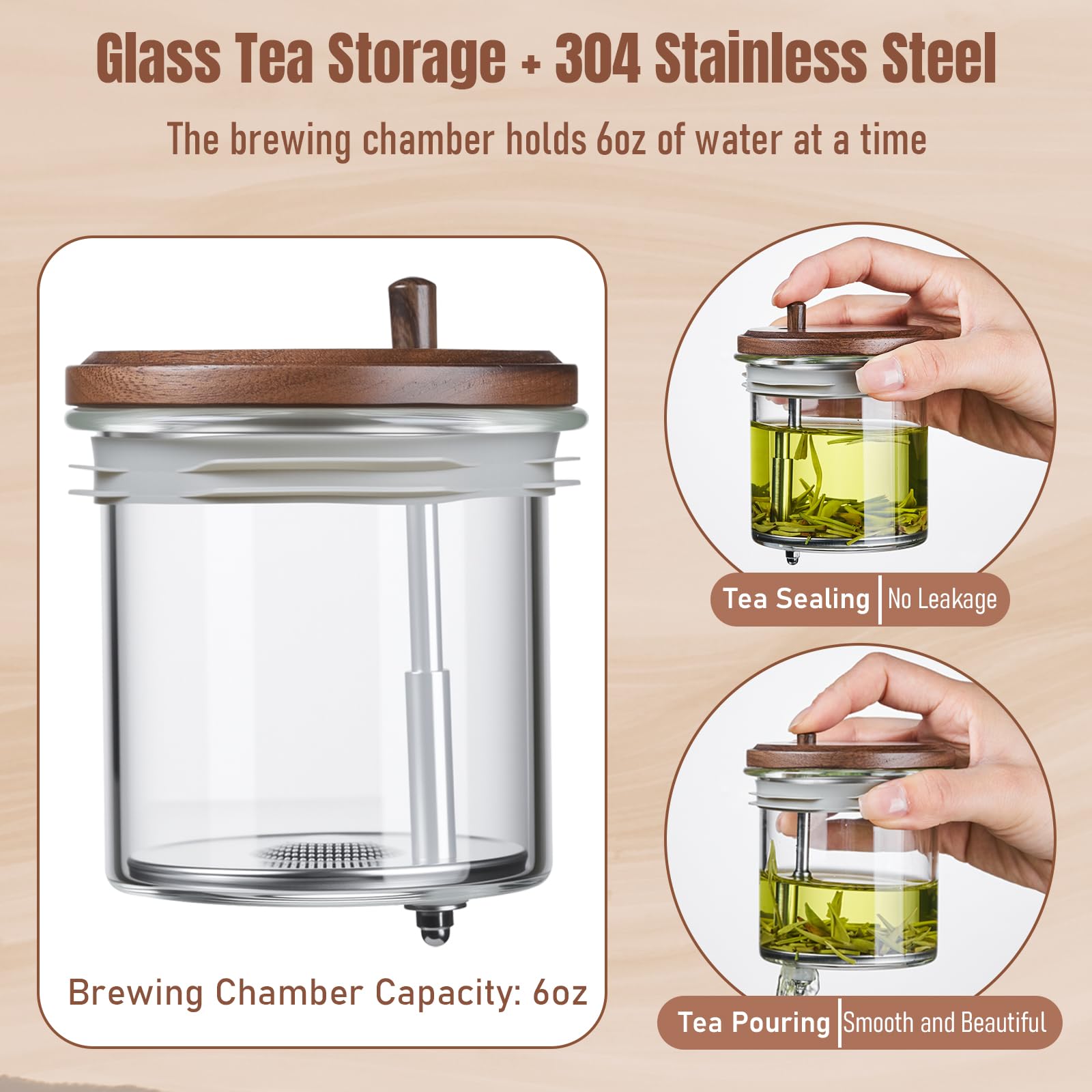 PARACITY borosilicate glass construction durable for daily tea brewing.