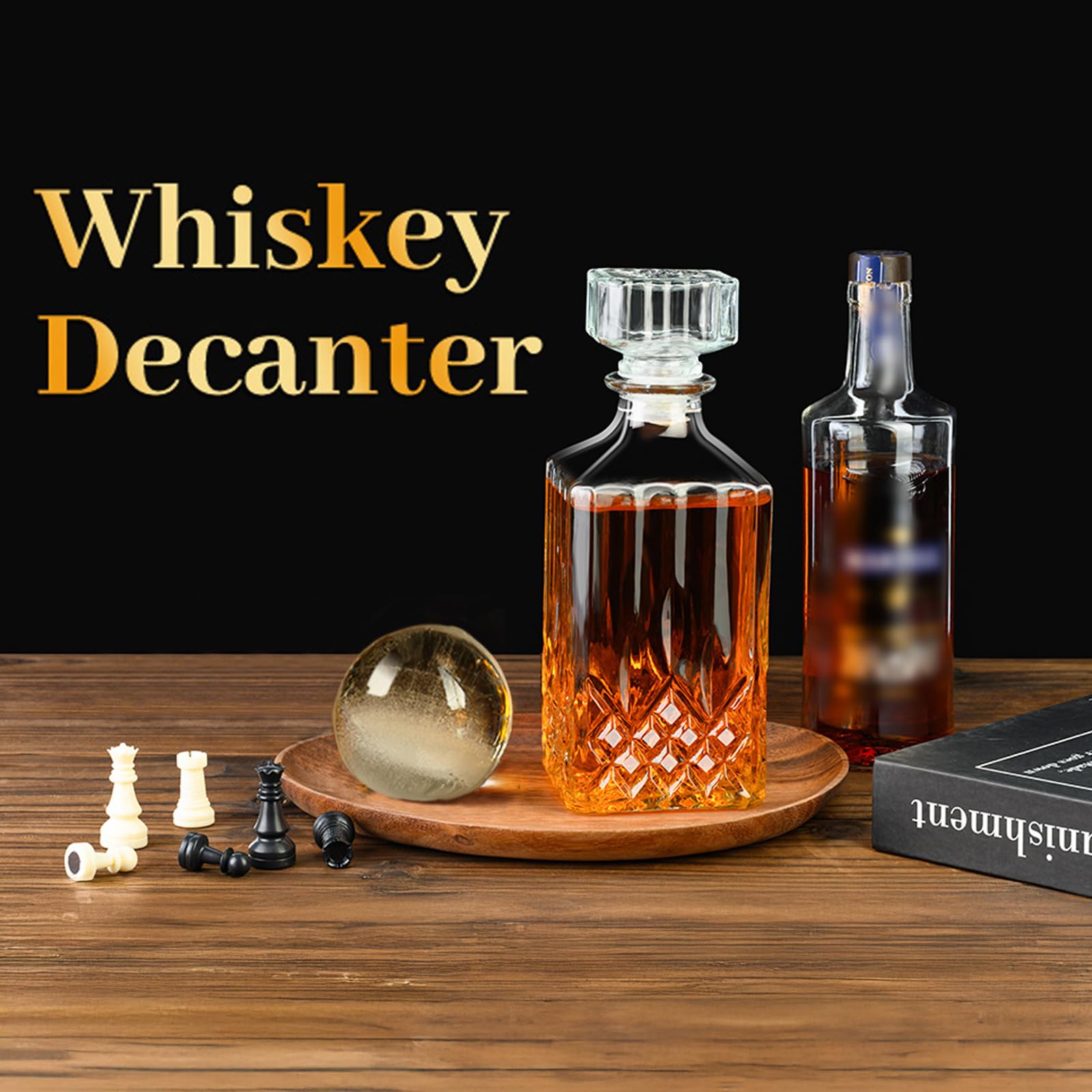 PARACITY bourbon decanter set for men combines luxury and practical storage