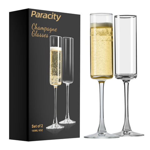 PARACITY champagne flutes set of 2 with elegant design for celebrations and refined toast moments.