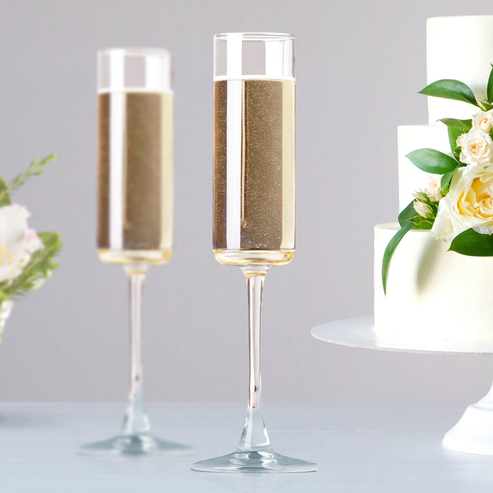 PARACITY champagne glasses dishwasher-safe for easy post-event cleanup.
