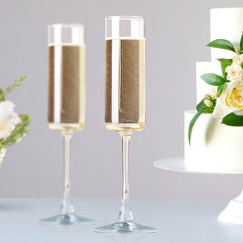 PARACITY champagne glasses dishwasher-safe for easy post-event cleanup.