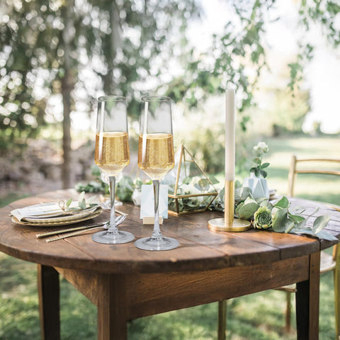 PARACITY elegant stemware enhances the champagne ritual at holidays and parties.