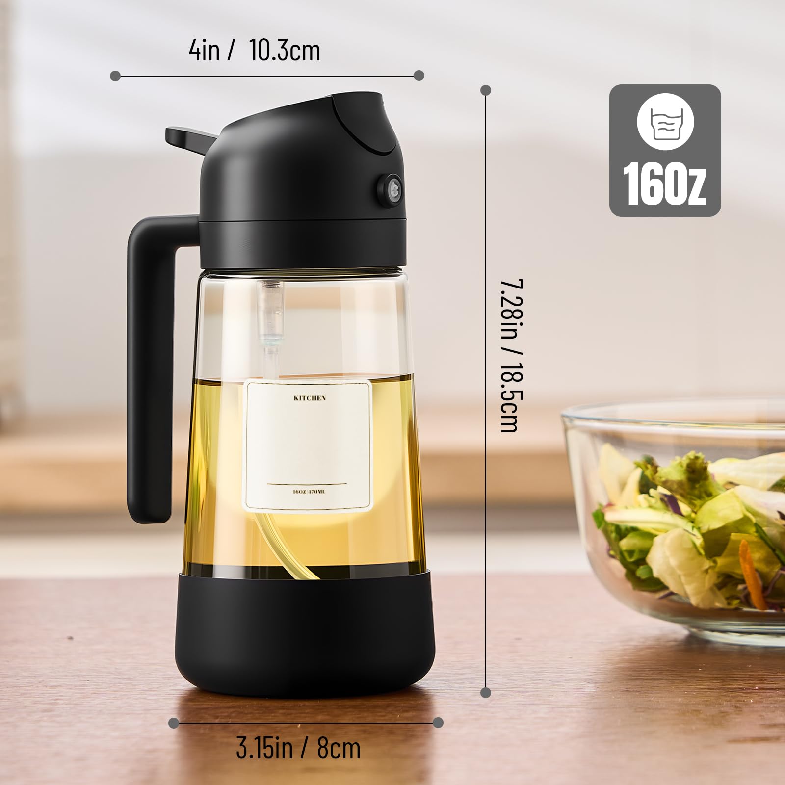 PARACITY wide-mouth refilling for oils, vinegars, and juices