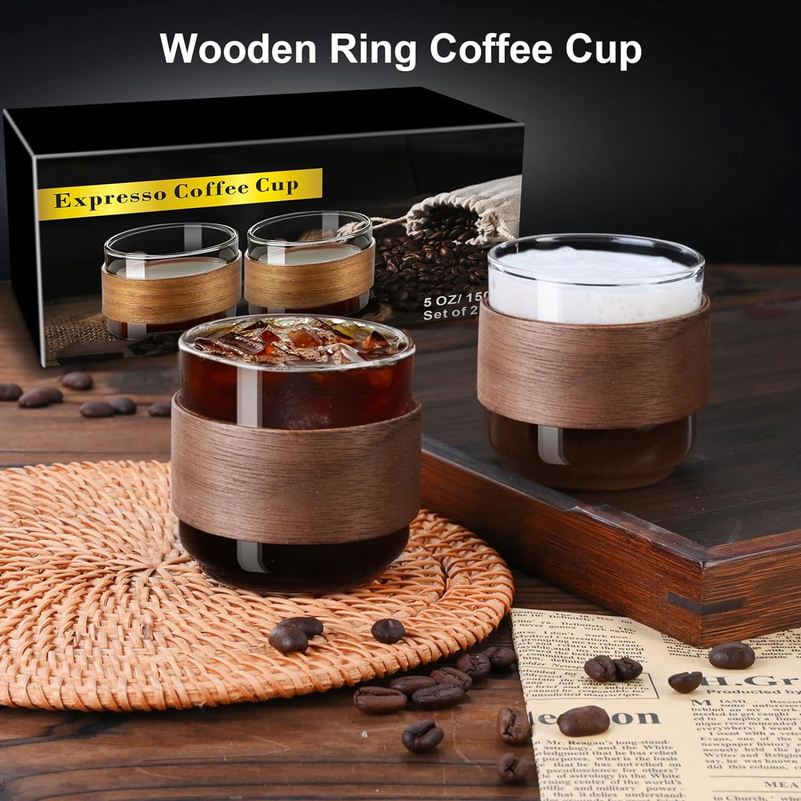 PARACITY 5 oz espresso cups compatible with most machines and easy to clean.