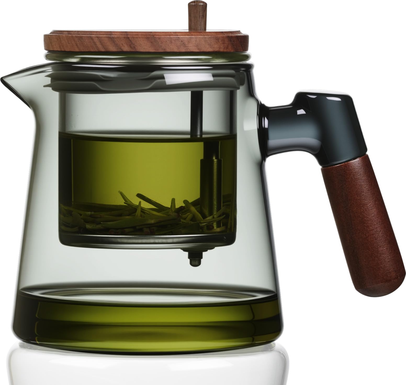 PARACITY glass tea pot 650ml with clear borosilicate glass for pure, flavorful brews.
