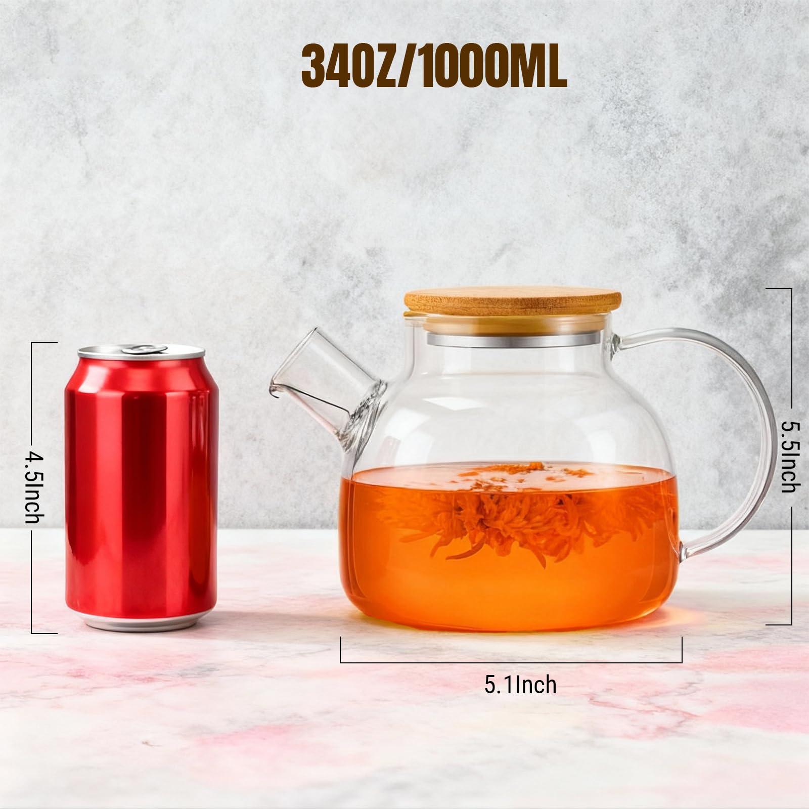 PARACITY teapot with bamboo lid demonstrates a tight seal to prevent spills