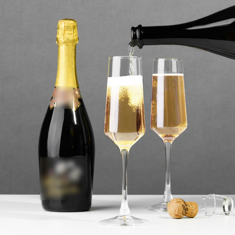 PARACITY hand blown flutes with traditional method for refined sipping.