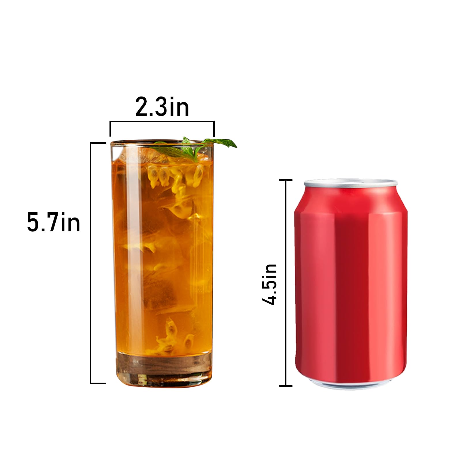 Paracity Highball Glasses crystal-clear finish enhances beverages.
