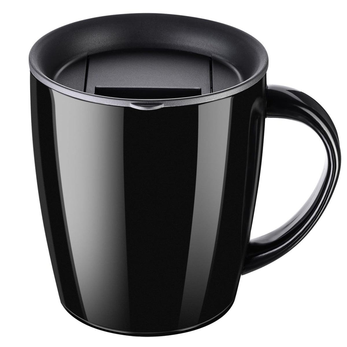 PARACITY insulated coffee mug with lid, 12 oz, keeps drinks hot or cold longer.
