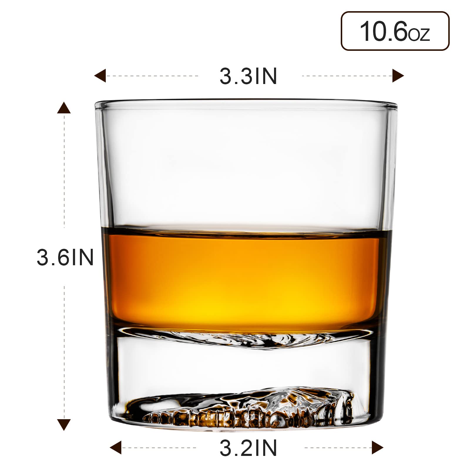 PARACITY old-fashioned glass with thick base for stable handling.