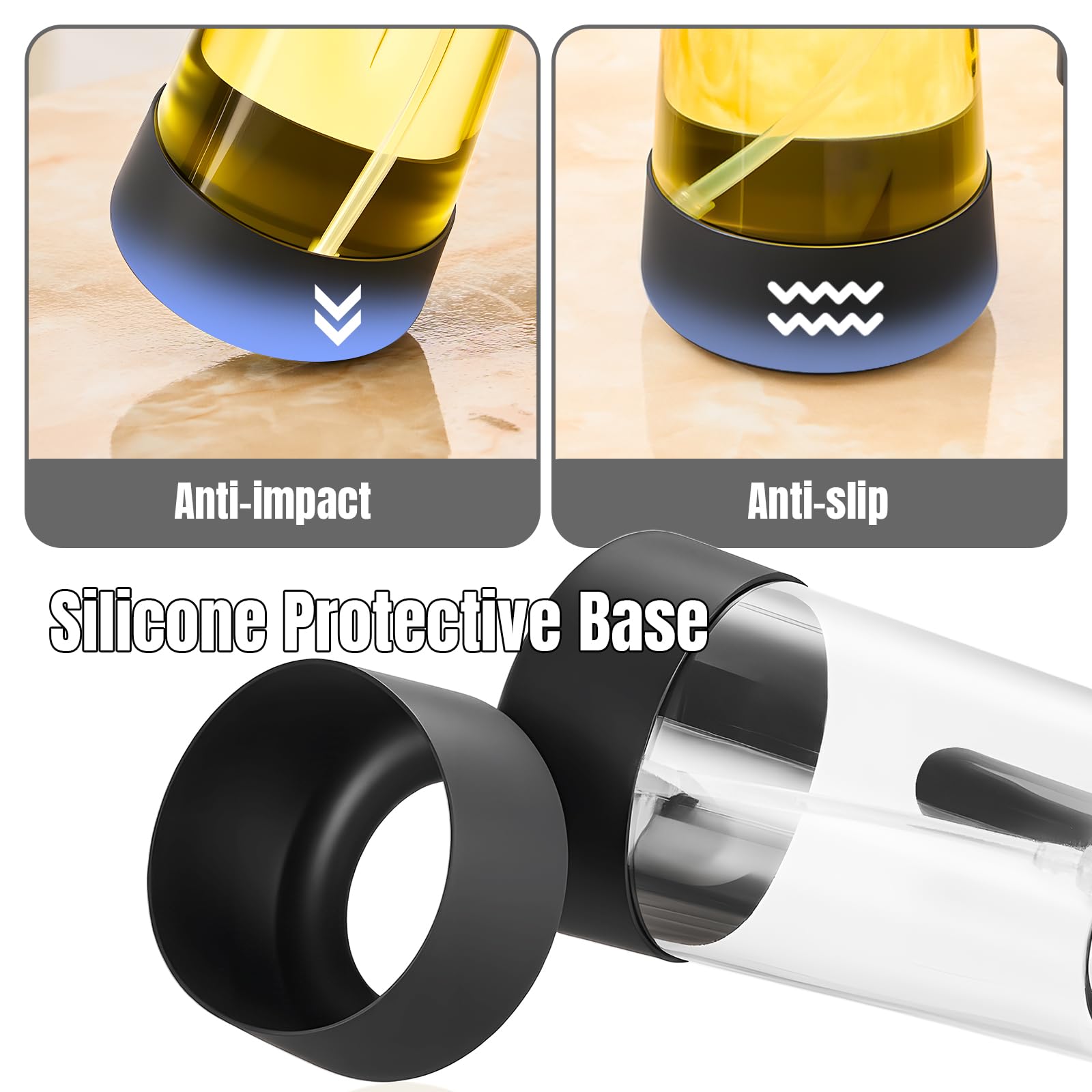 PARACITY olive oil dispenser with wide mouth for quick refilling