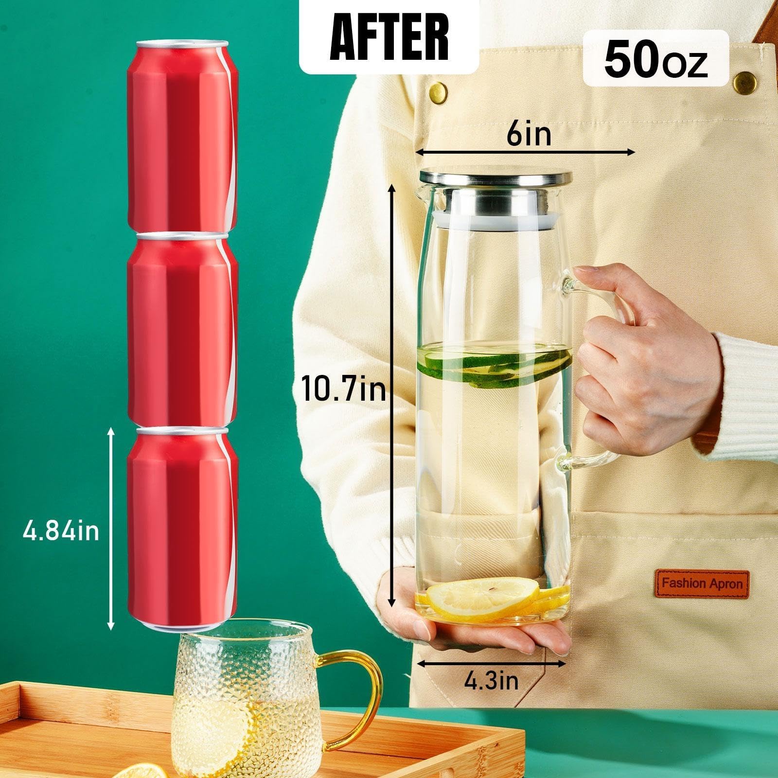 Easy cleaning with smooth glass surface and dishwasher safe design.