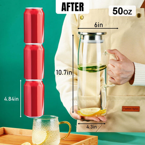 Easy cleaning with smooth glass surface and dishwasher safe design.