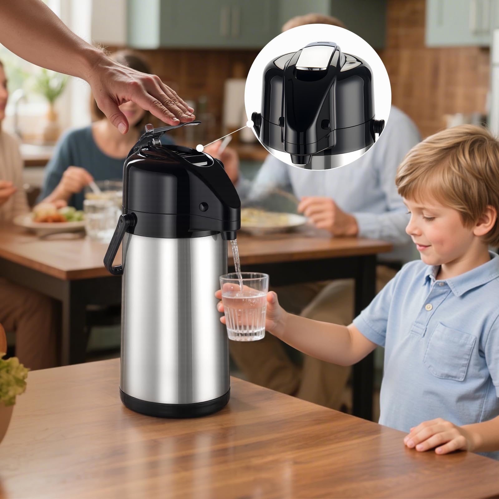 PARACITY dual-pump system delivers 300ml per press for quick pours.