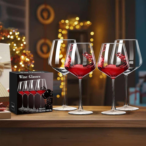 PARACITY red wine glass with tapered design supports varied wine flavors.