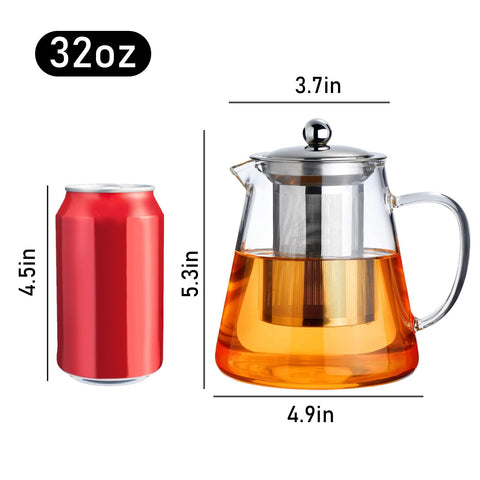 PARACITY removable infuser 18/8 stainless steel filters loose leaf tea efficiently.