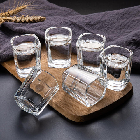 PARACITY square shot glasses are dishwasher safe for quick cleanup after entertaining.