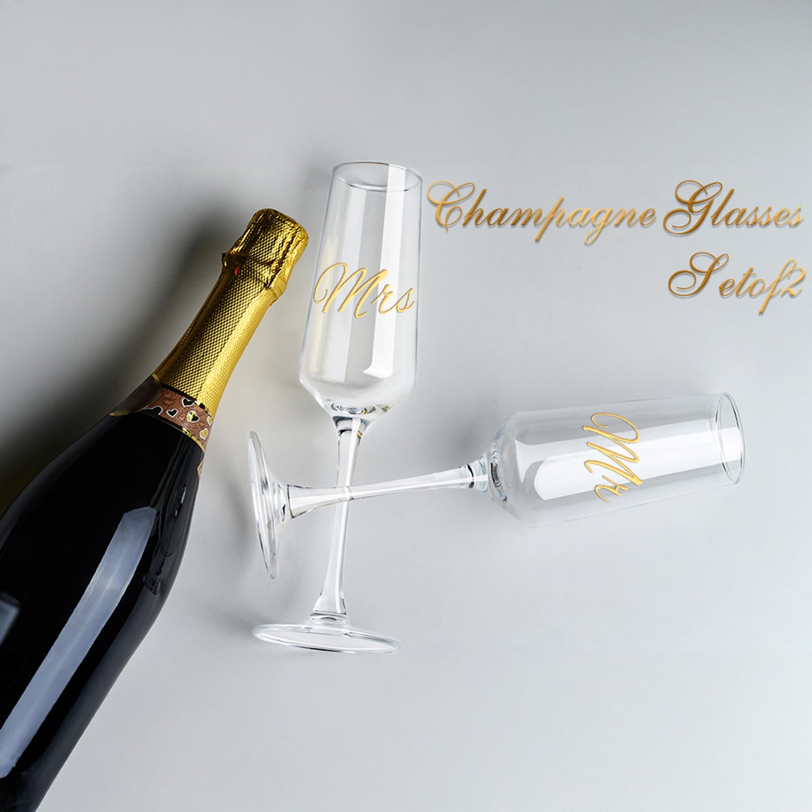 PARACITY toasts at weddings with a sleek, two-piece champagne set