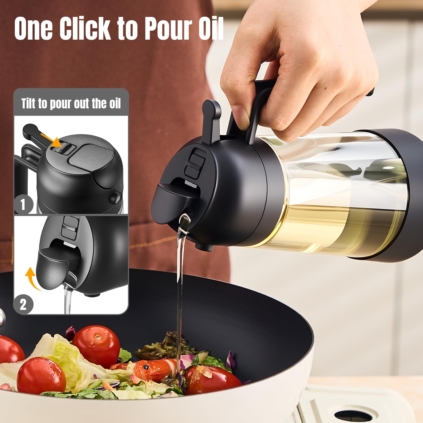 PARACITY top-rack dishwasher-safe oil dispenser for easy cleaning