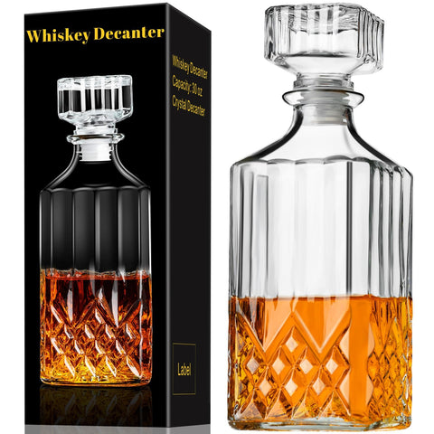 PARACITY whiskey decanter with glass stopper showcases premium clarity and elegance