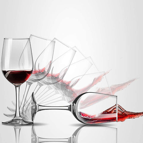 Paracity wine glass displaying wine hue, ideal for entertaining guests.