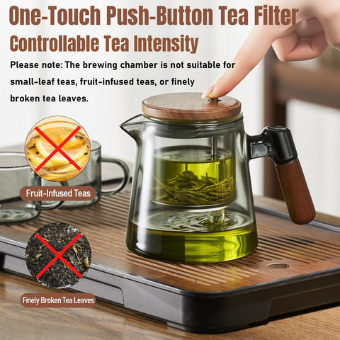 PARACITY wood lid anti-scald handle for comfortable pouring.