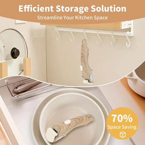 Parakatoikos 2-pack keeps cabinets organized while expanding cookware compatibility.