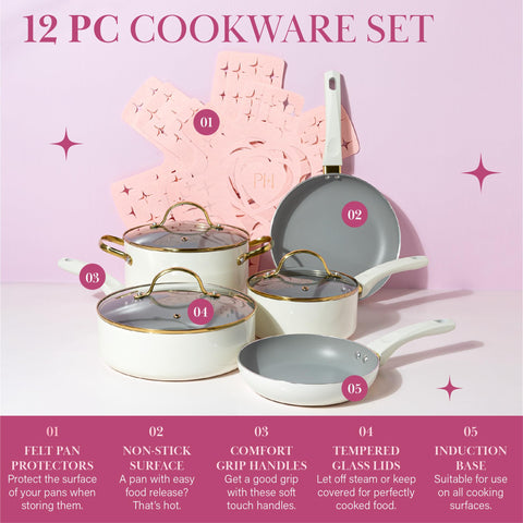 Paris Hilton Epic 2-quart sauce pan with lid for simmering sauces