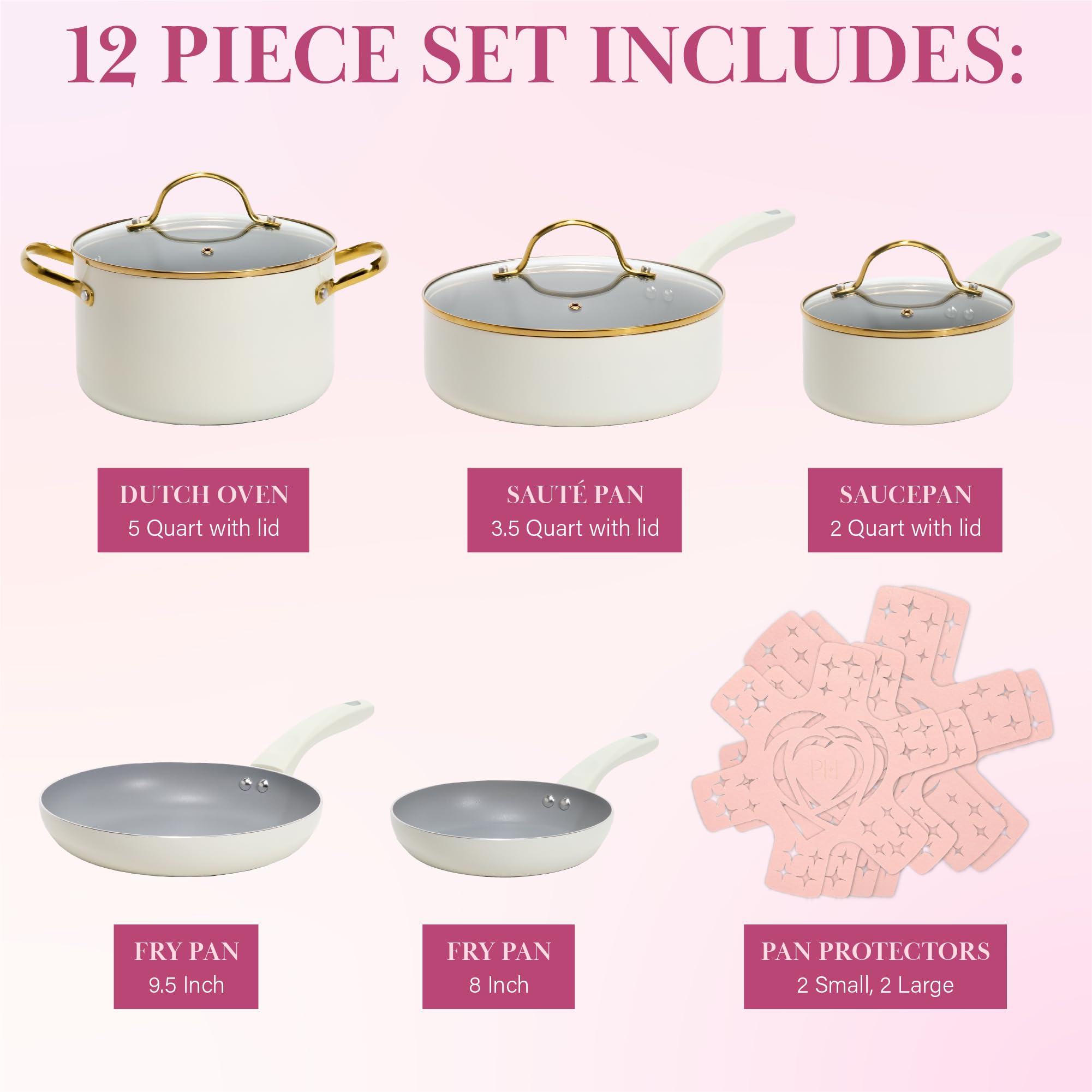 Paris Hilton Epic 3.5-quart sauté pan with lid for searing veggies