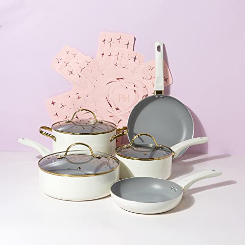 Paris Hilton Epic stay-cool soft-touch handles for comfortable cooking