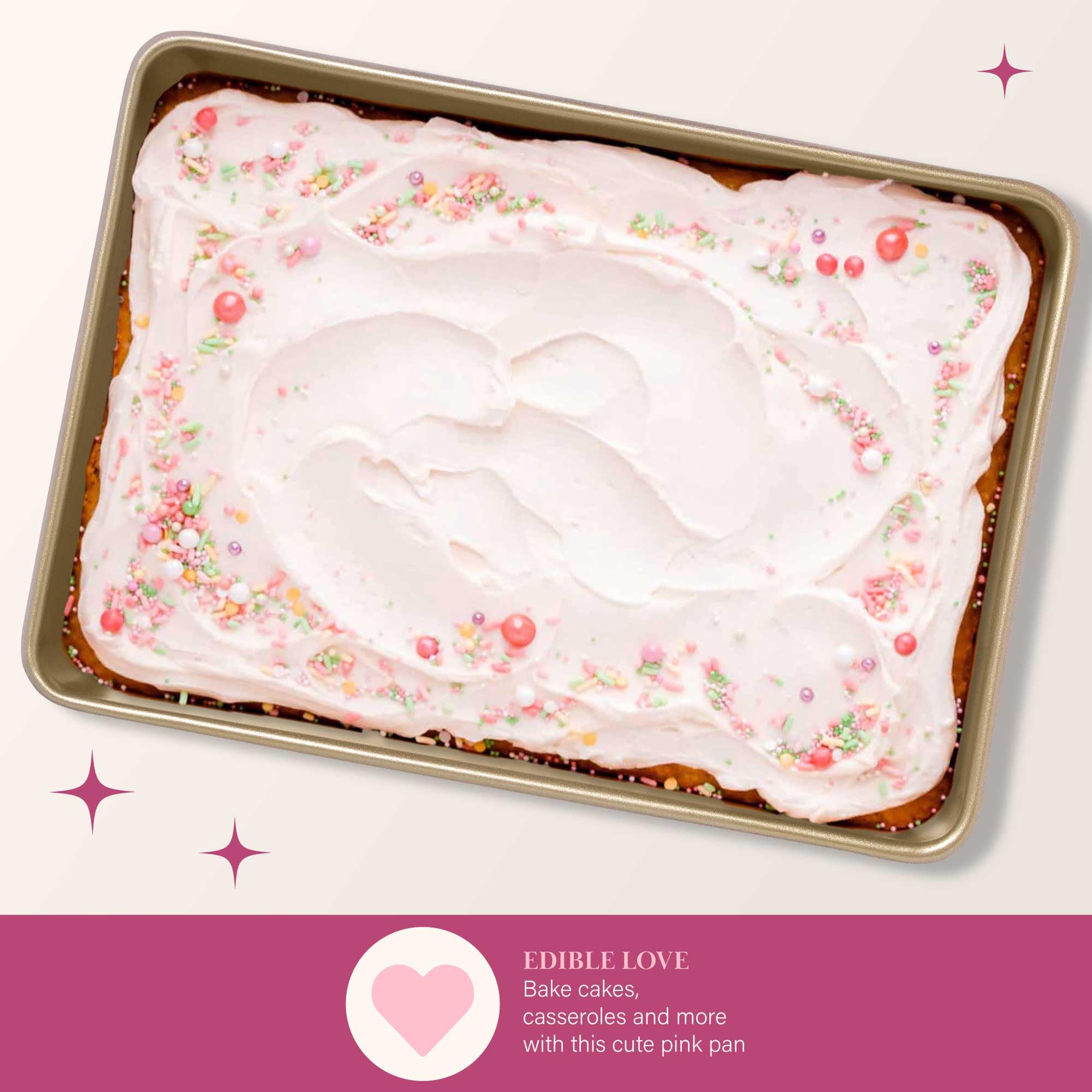 Paris Hilton two-tone pink champagne finish adds style to your oven setup