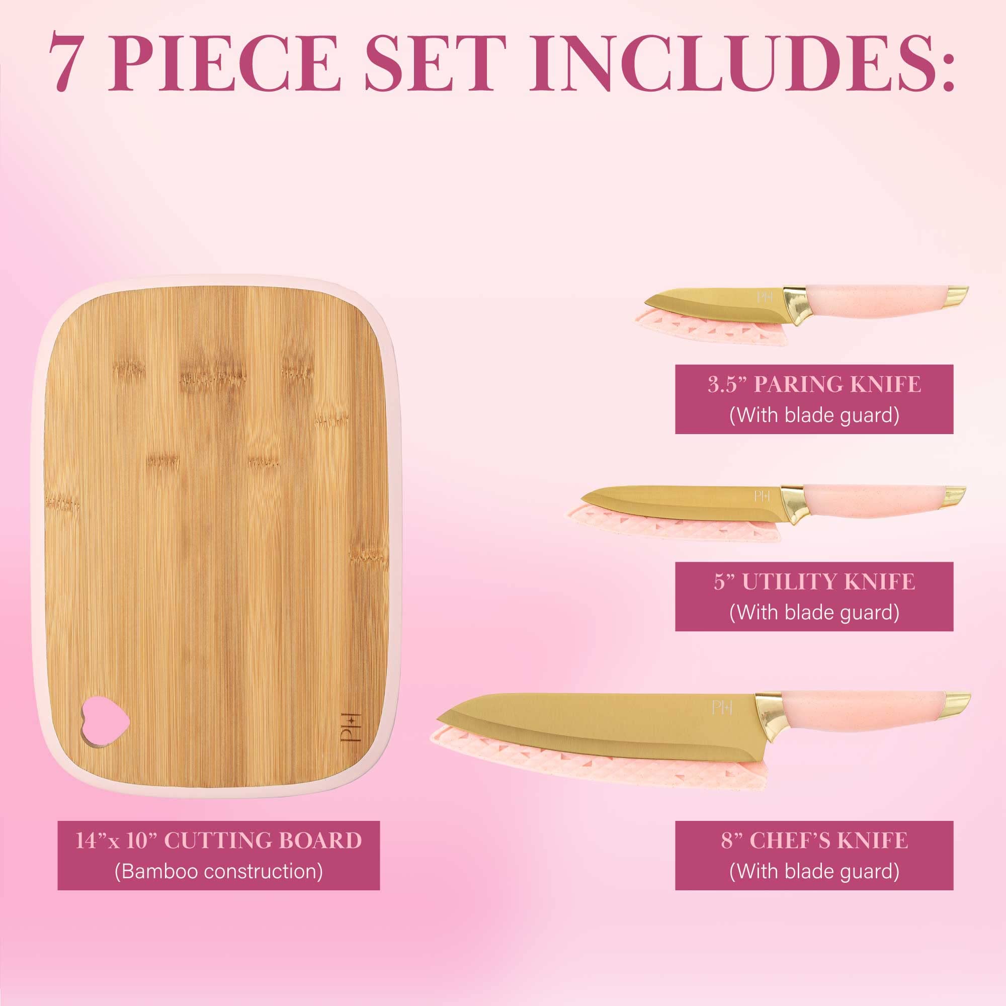 Paris Hilton 5-inch utility knife with titanium coating.