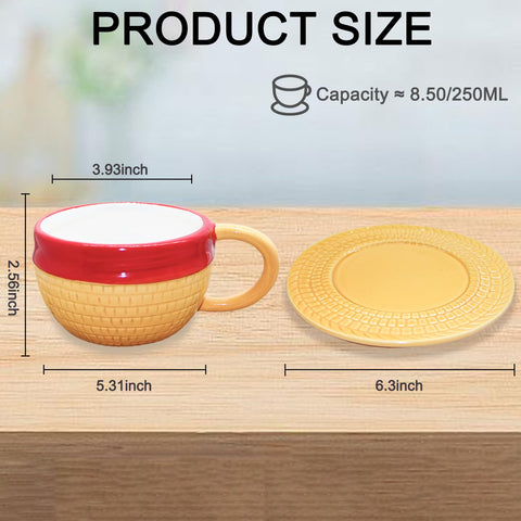 Parknshop straw hat design mug plate – adds playful desk charm.