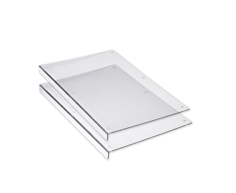 PARNOO clear acrylic cutting board with lip edge for stable slicing