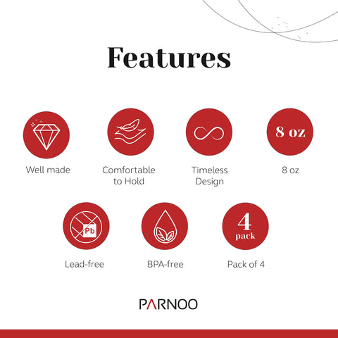 PARNOO side view of mug with ergonomic handle for steady grip.