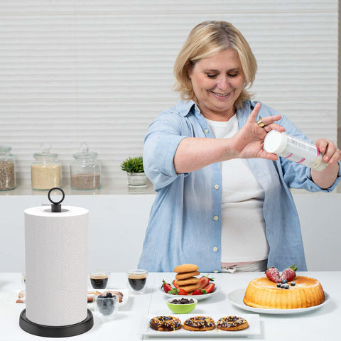 PAROTO paper towel holder anti-slip pad protects countertops during use