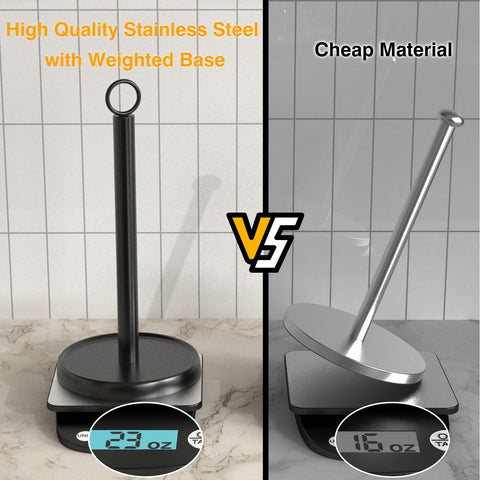 PAROTO stainless steel towel holder fits standard and jumbo rolls
