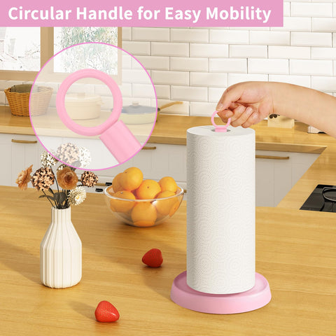 PAROTO ring-handle paper towel stand allows easy movement while cooking