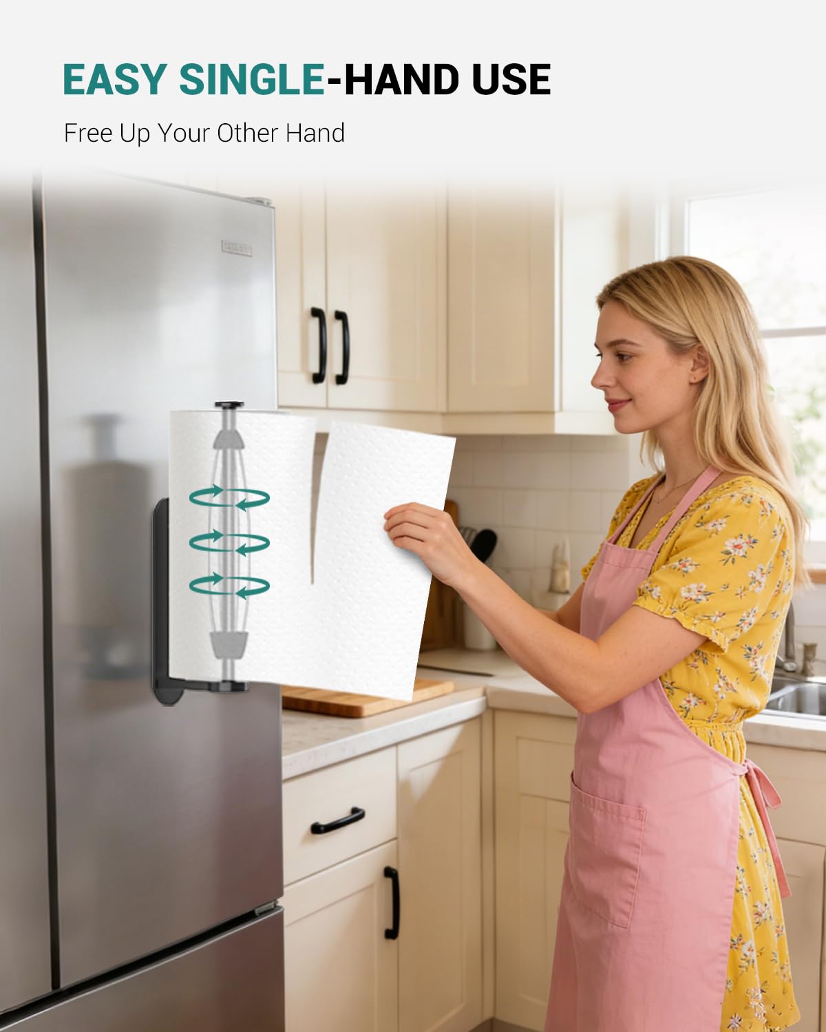 PAROTO self-adhesive wall mount keeps towels within reach on smooth surfaces.