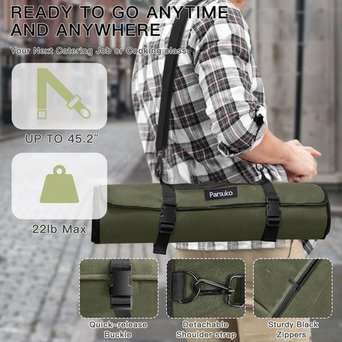 Parsuko adjustable strap feature for comfortable transport.