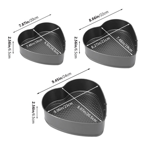 Parthan 20cm heart pan ideal for petite desserts and delicate cheesecakes.