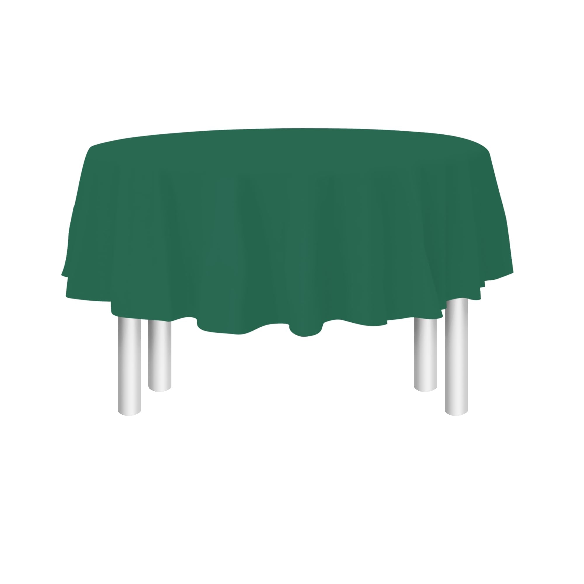 Party Dimensions green tablecloth packaged in a 12-pack
